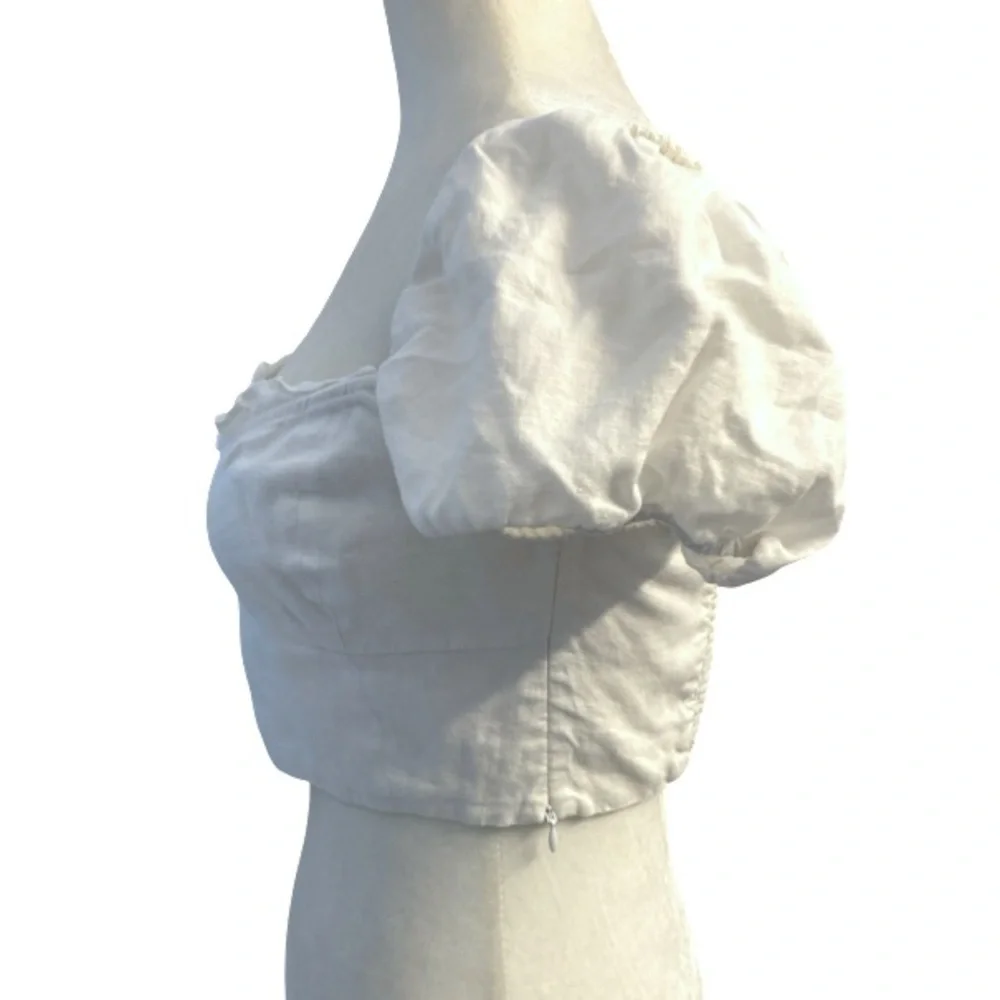 Wilfred Wander Linen Blouse In White Size M - Picture 9 of 12